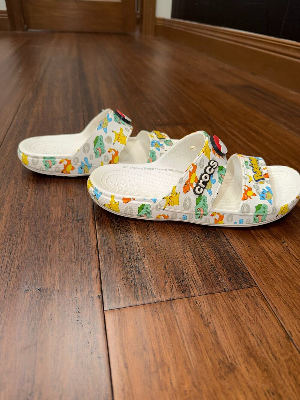 Classic Crocs Pokémon Two-Strap Sandals RARE Slides Shoes women’s 7